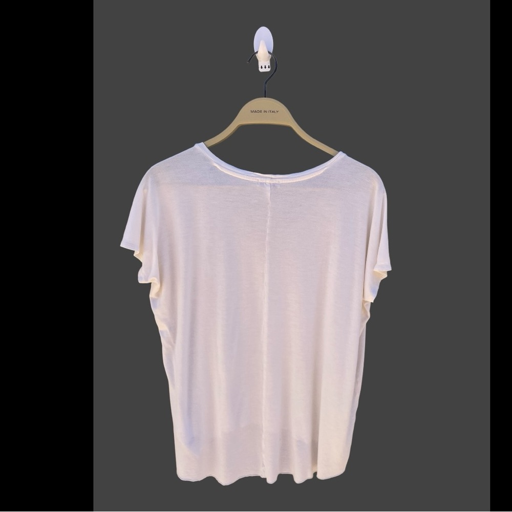Gap Cream Drapey Circle-hem Tee Sz XS - Picture 3 of 8